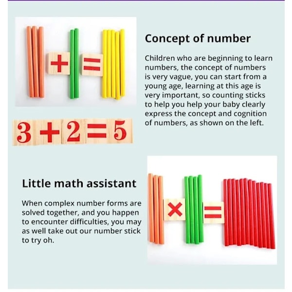 /HA/Lasten Esikoulu Lelut Montessori Laskentatikut Tangot Rautalaatikolla Matematiikan Opetus Pojille Ja Tytöille