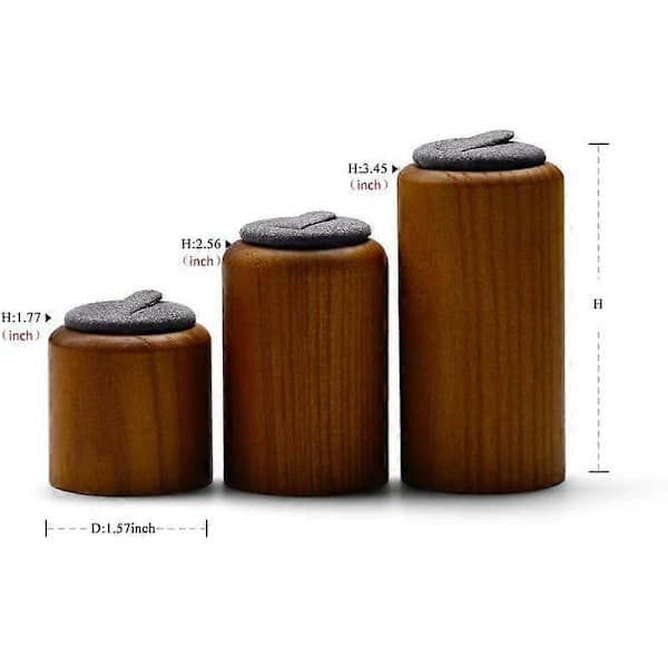 HA~3-pack Solida Trä Ringhållare Elegant Ringförvaringsdisplay för Sovrum, Butiker och Smyckesmontrar