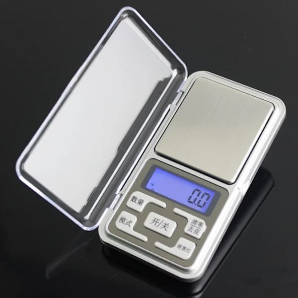 Elektroninen taskuvaaka, taskuvaaka, koruvaaka 0,01 - 200g hopea