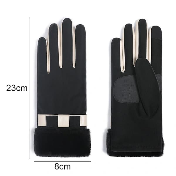 Vinterhandsker til kvinder Koldt vejr Touchscreen-handsker - Varme & Termiske Handsker Vindtætte black