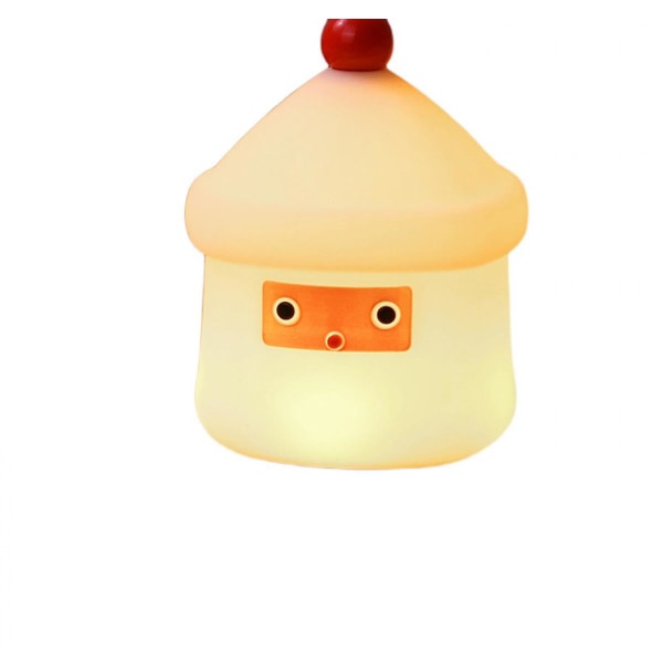 Sød julelykke hus natlampe, børnelys med 7 LED
