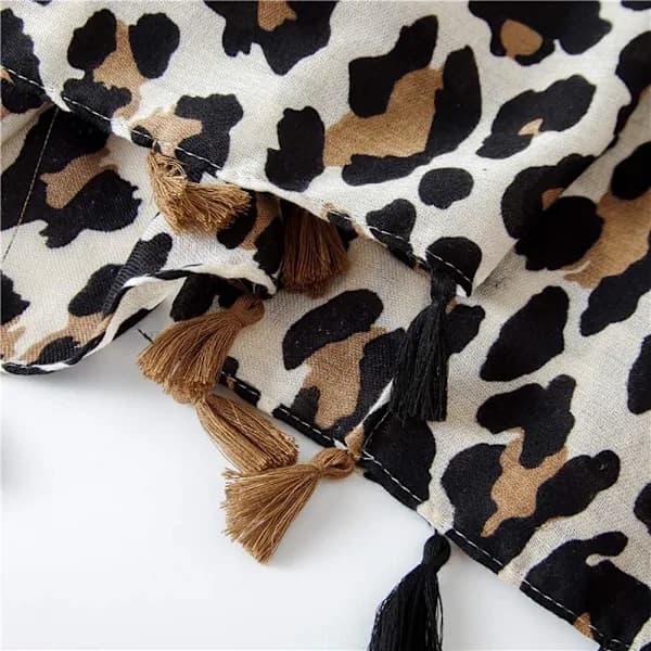 Leopardmønstret sjal skjerf for kvinner - Pashminasjal skjerf