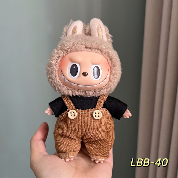 [HH] 17 cm Original Labubus Kläder Original Designer Tillbehör Plyschdockor Leksak Söt Nyckelring Kläder Labubu LBB-40 only clothes no toys