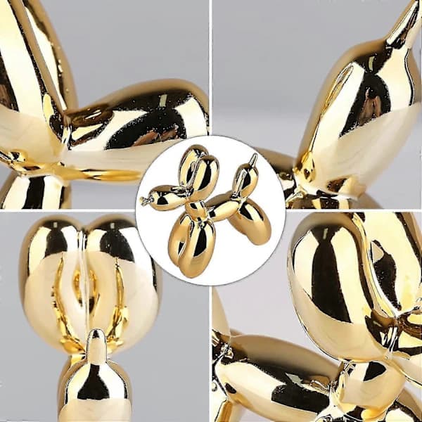 Tom Elektropläterad Ballonghund Staty (guld, 9,9*9,9*4 cm)