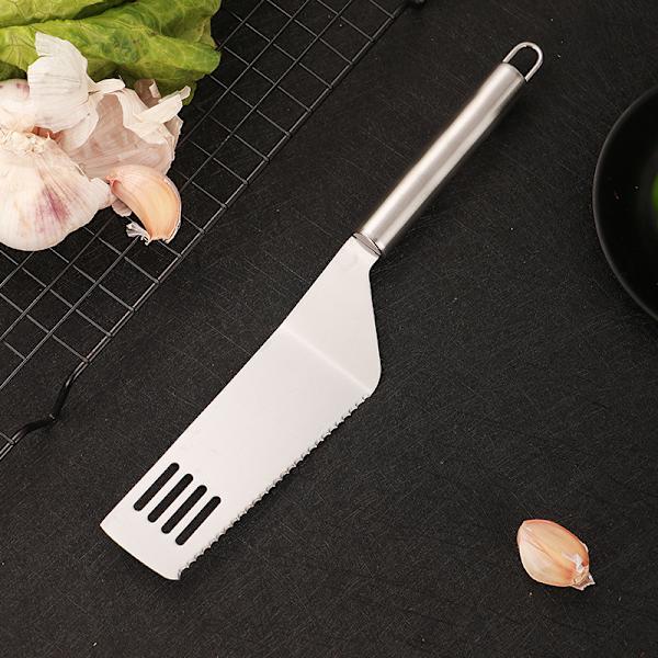 Sett med 2 Multifunksjonelle Spatler i Rustfritt Stål for Kjøkkenbruk, Rektangulært Hode, Hengeløkke, Pai Cutter, Lasagne Cutter, Kake Servering