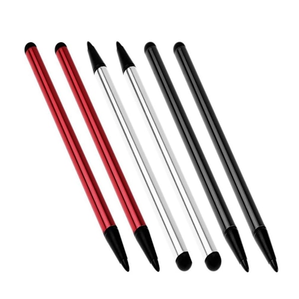 Stylus-penner, 6 stk. Touchscreen-penn, universell, universell, høy følsomhet og presisjon, kapasitiv diskspiss-skjermpenn