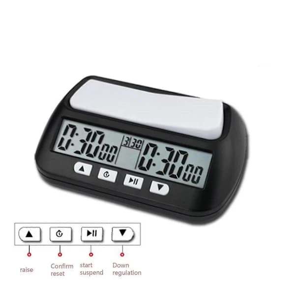 Schack BasDigital Sjakkklokke Og Spilltimer, Klokke Digitalt Armbåndsur Timer