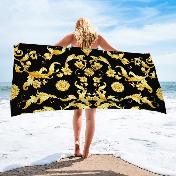 Avanceret Luksus Europæisk Design Mikrofiber Absorberende Strandhåndklæder til Mænd Kvinder Hjem/Hotel Badehåndklæder Strandhåndklæde