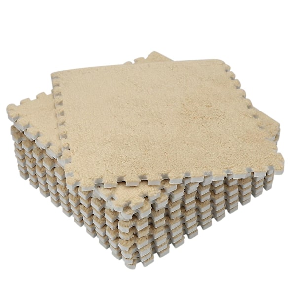 10-delad skummatta golvmatta fluffig mattaplattor - perfekt för barnrumsinredning, barnrum, lekrum och