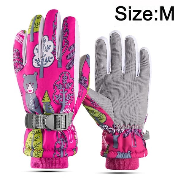 Vinter Varma Skihansker for Barn, Trykte Splice-hansker M style1