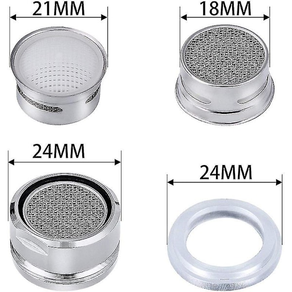 Hane filter udskiftning indsats hane tud lufter, køkken og badeværelse diffuser hane ekstern gevind hane udskiftning del med pakning(3p -z