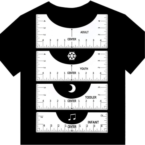 T-shirt linjalguide, t-shirtjusteringsverktyg för att centrera design