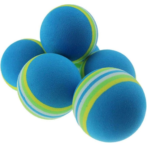 8 st 42 mm skumgolfbollar regnbåge mjuka elastiska träningsbasebollar inomhus picklebollar golftränings sportbollar för hem utomhusleksak (färgglada)