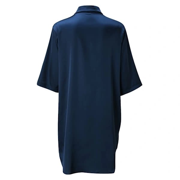 Dame silkeskjorte, pyjamas med knapper, soveskjorte SS S