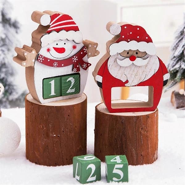 3 st Evighetskalender Kub Julnedräkning Block Skrivbord - Dekor Bordsdekoration Ornament