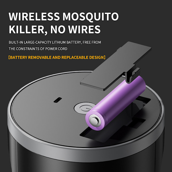 Bug Zapper utomhus, myggzapper, flugzapper utomhus inomhus, insektszapper elektriska flugfällor, plug in myggdödare （svart）