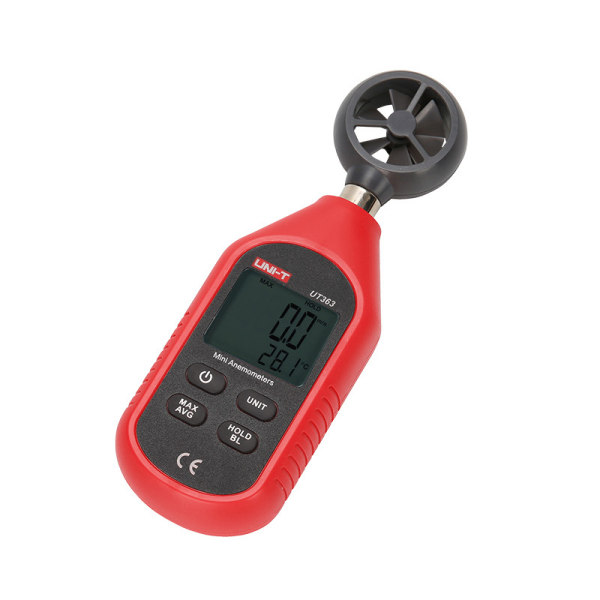 Bluetooth anemometer, Uni-T Portable Mini Digital Anemometer med termometer och Max/Min för väderdatainsamling och utomhussportvinst