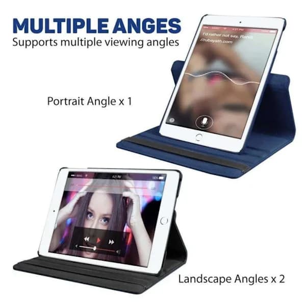 iPad Air 2 Fodral - Sort, Kompatibelt med iPad Air 1/2 og iPad 9.7 Gen5/Gen6 Sort Sort