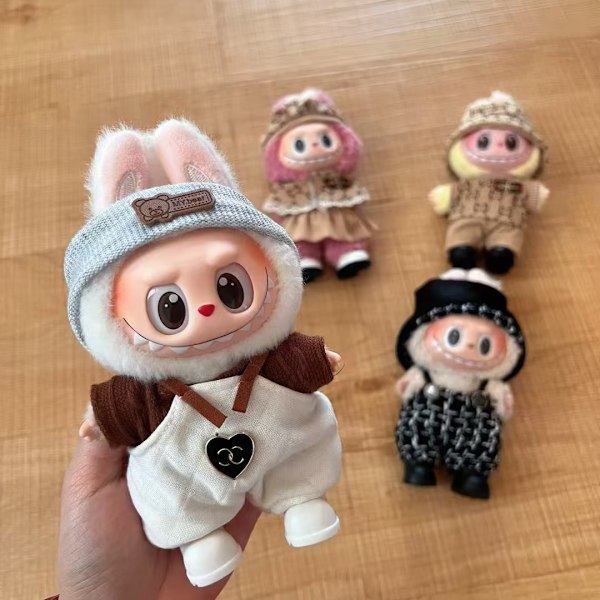 [HH] Söt Labubu Hänge Klädbyte Blind Box Dockkläder Trendiga Kläder Klä upp Dockor Spel Grossist 5cm*5cm 2
