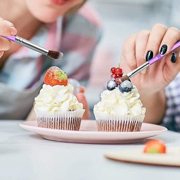 11 osainen kakunkoristeluharjojen työkalusarja Keksin koristeluharjat Fondant-koristelutyökalut Fondant