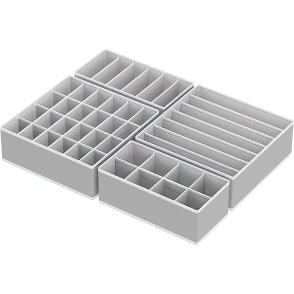 HA-Simple Houseware Garderobe Undertøjsorganisator Skuffeinddeling 4-pak, Grå