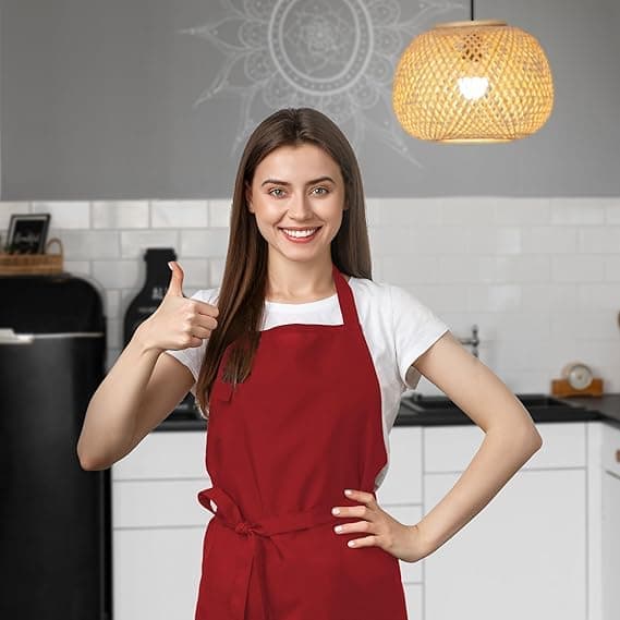 Kitchen Apron For Men & Women - 100% Polyester With Extra Long Ties