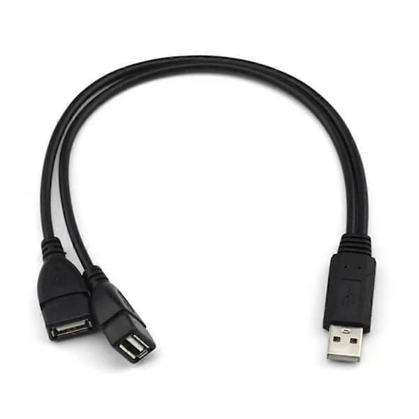Y-kabel Dobbelt USB-port Forlænger Hub Data Oplader Strømdelingsadapter []
