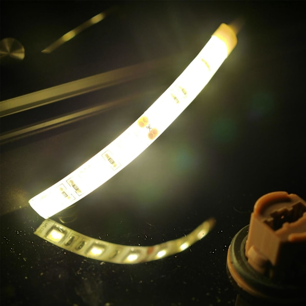 20 st 10 cm vattentäta 5050 LED-remsor DC 12 V husvagn båt bil, 10 st varmt vitt ljus & 10