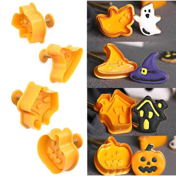 /HA/4 stk 3D stereo tegneserieform DIY Halloween form S
