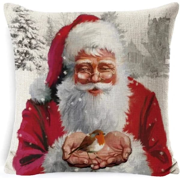 HA~Sett med 4 juleputer, sofaputer, putetrekk for juledekorasjon hjemme