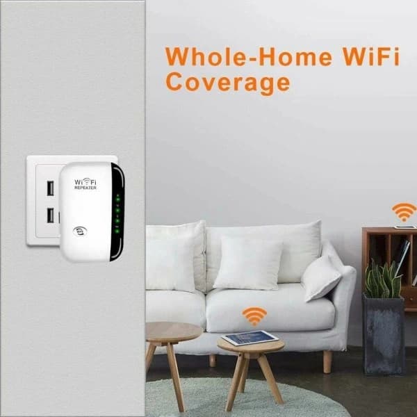 HA-1st Vit WiFi-repeater, 2.4G Trådlös Internetförstärkare för Hemmet