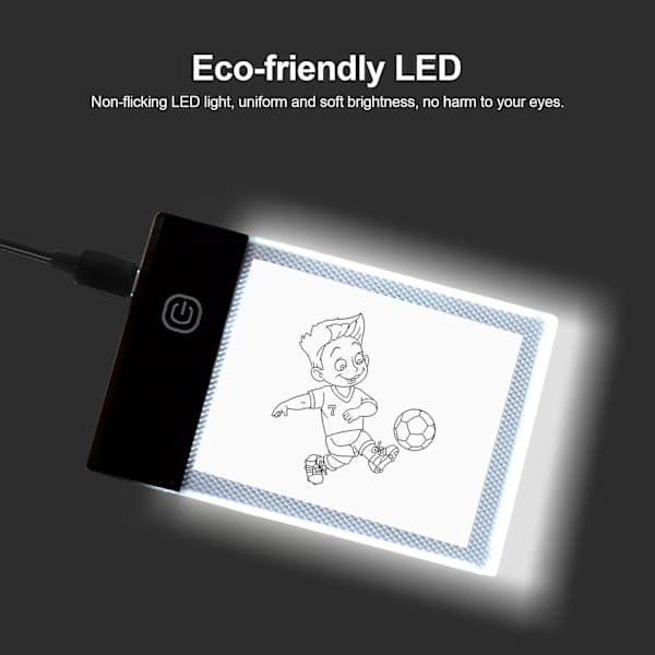 LED Ljusplatta Mini Ultratunn Dimbar USB-driven Ljusstyrka 16x6 tum