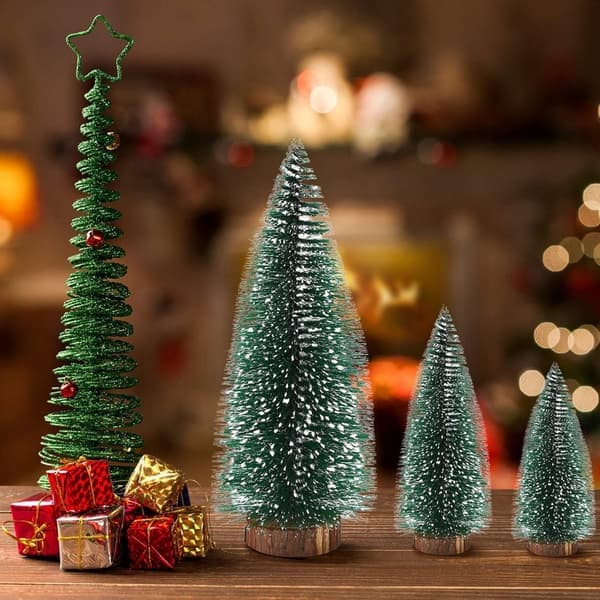 Miniature Christmas Tree Small Pine Tree, 7 Sizes Mini Christmas Tree for Christmas Party Tabletop Decor