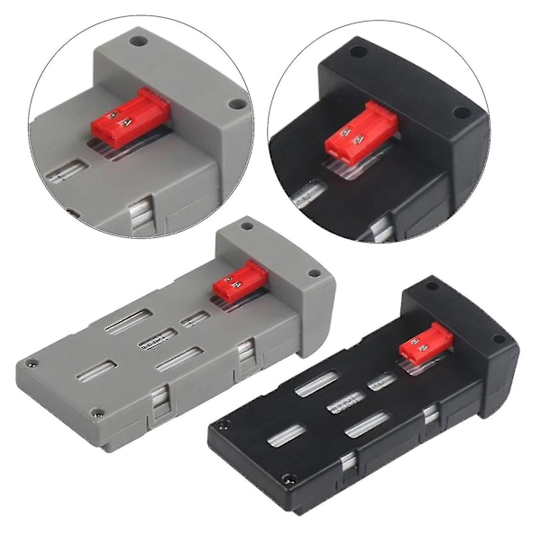 2x3.7v 1800mah batteri til E99 drone E99 Pro 2 E99 drone Pro 2  sort Ty