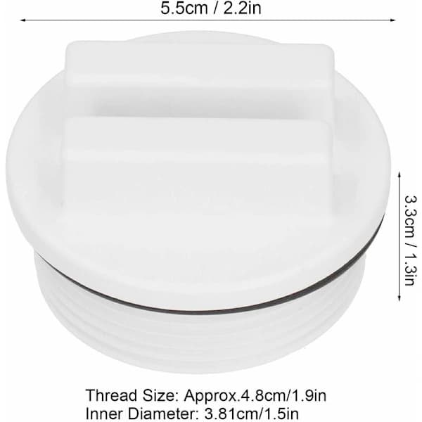 Pool Vinterpropper, 1 1/2 \" Poolreturprop Gevind Poolslangepropper med O-ring til Pools og Spa