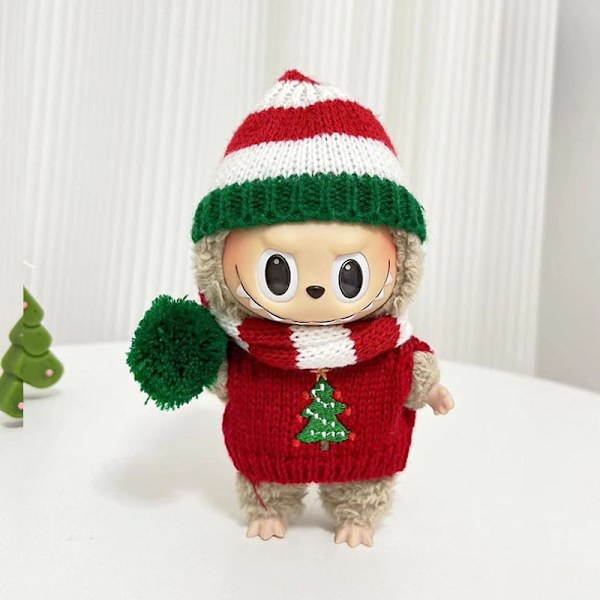 [HH]LABUBU Julkläder Överraskningsbox Söta Kläder Tecknad Jultema Kostymer Överraskningsbox Lämplig för 15cm POP MART LABUBU 15 cm-17cm labubu 2