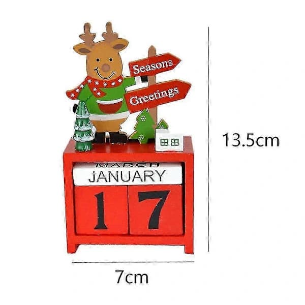 Julekalender Nedtællingskalender Med Nummer Træklodser, Nedtælling Til Jul, Skrivebordskalender Trækalender
