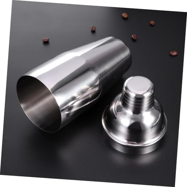 Cocktail sæt Dubbel shaker 750ml Rustfrit stål Sølv 4 dele
