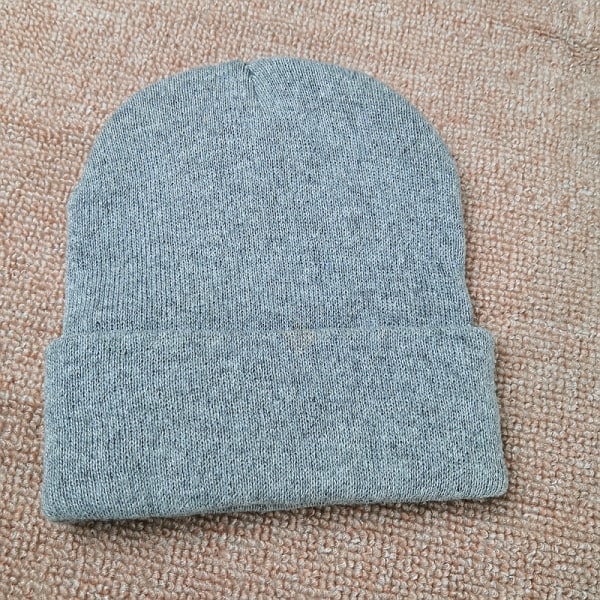 /HA/Sort kold hue 3 dele rund top skygge hue Strikket polyester hue til mænds vinter lys plade