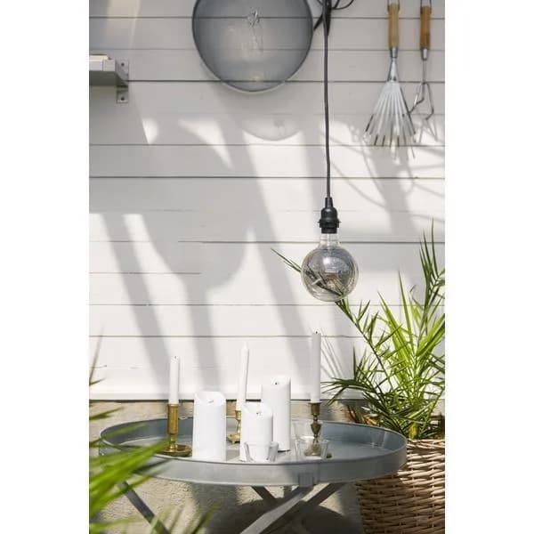 LED-blokklys med timer, hvit INNE/UTE Hvit Hvit 18 cm