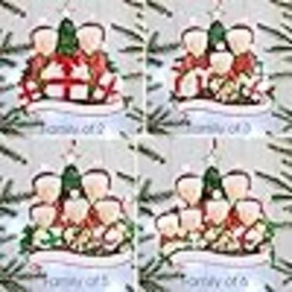 Personlige julekuler 2024 – Tilpassede julekuler med familiemedlemmer 2 navn 3D julepynt gaver