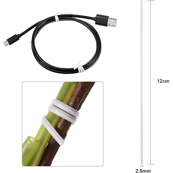 1000 st 12 cm vridna par flexibla kabelband