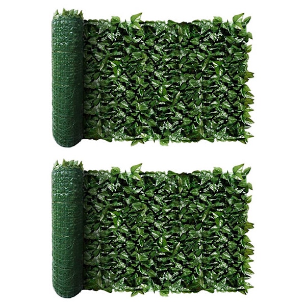 2x Fence Wall Decoration Artificial Green Leaves Can Stretch Privacy Fence Screen Plant Leaves,suit