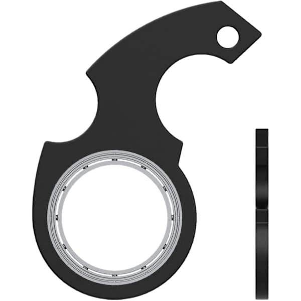 Nøglering Spinner Fidget Ring Legetøj, Nøgle Spinner, Spindende Nøglering, Fidget Nøglering, Sensorisk legetøj Sort