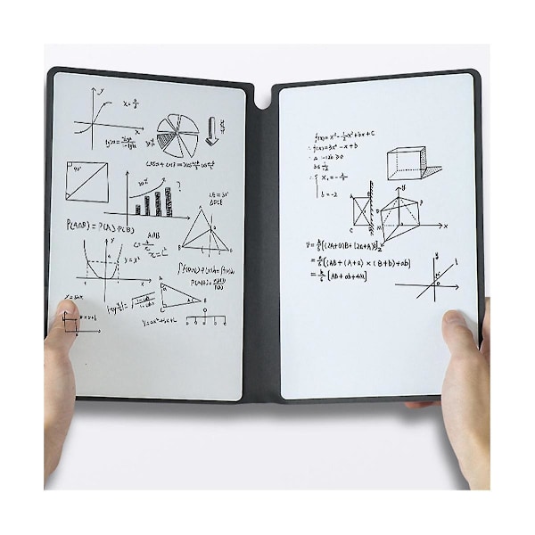 Slettbar lite whiteboard A5 notatbok skinn bærbar kladdebok skrivebrett skrivebord notisblokk Lea