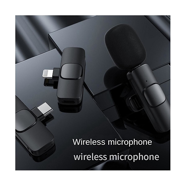 Wireless Lavalier Microphone Portable Audio Video Recording Mini Microphone For Live Gaming Mobile