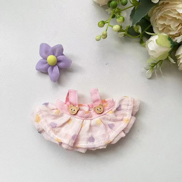[HH] 17cm Labubu Popmarts Vaatteet ja Asusteet Nukke Macaron Paita Setti Täytetty Pehmo Sopii Vain Kangas 17CM 25