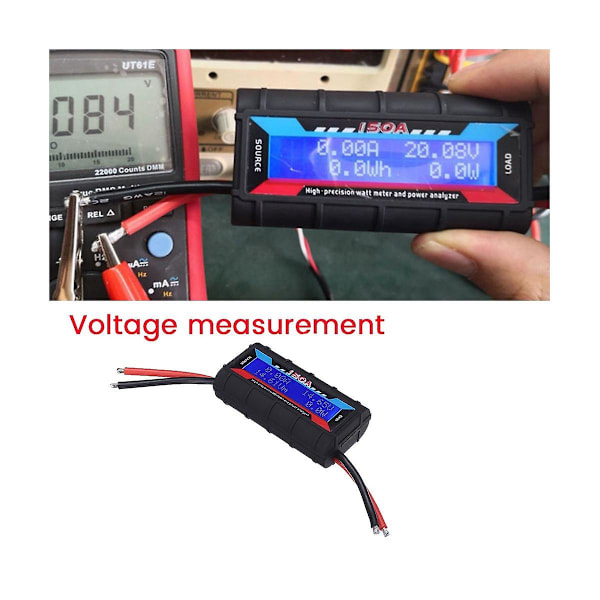 150a suuren tarkkuuden wattimittari tehoanalysaattori taustavalo Lcd wattimittari 150a tehomittari analyysi Ins