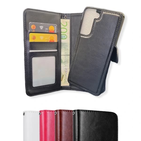 Samsung S21 FE Cover / Magnetisk Cover 2 i 1 - Vælg Farve! Sort{sl} Sort Sort