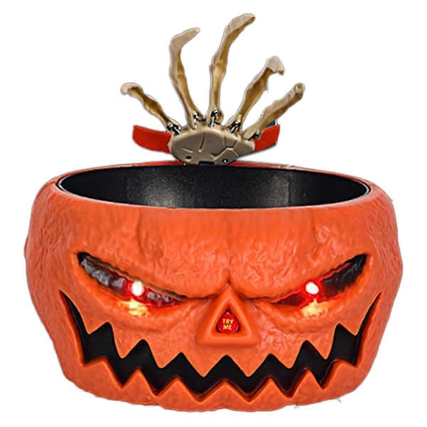 {HH} Halloween Dødningehoved Græskar Skål Græskar Slikskål Græskarfarve
